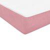 vidaXL Boxspring met matras fluweel roze 100x220 cm