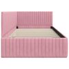 vidaXL Hoekbedframe met hoofdeinde Roze 100 cm x 200 cm Fluweel