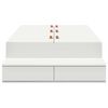 vidaXL Opbergbedframe met lade met opslag Wit 90 cm Bewerkt hout