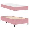 vidaXL Bedframe met matras Roze 90 x 190 cm Stof