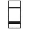 vidaXL Wandschap met stang 30x25x65 cm zwart