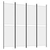 vidaXL Kamerscherm met 4 panelen 200x200 cm stof wit