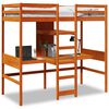 vidaXL Hoogslaper zonder matras massief grenenhout wasbruin 90x190 cm
