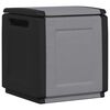 vidaXL Tuinbox 130 L 54x53x57 cm donkergrijs en zwart