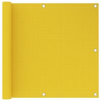 vidaXL Balkonscherm 90x600 cm HDPE geel