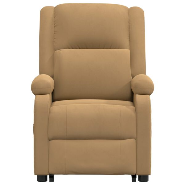 vidaXL Sta-op-massagestoel fluweel bruin