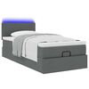 vidaXL Ottoman bed met matras en LED's 90x190cm stof donkergrijs