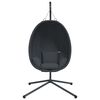 vidaXL Hangende Egg Chair met standaard antraciet stof en staal