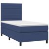 vidaXL Boxspring met matras stof blauw 90x190 cm