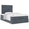 vidaXL Ottoman bed met matrassen 120x190cm fluweel donkergrijs