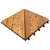 vidaXL Terras Tegel 30 st Bruin 30 x 30 cm Acacia Hardhout