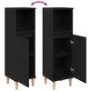 vidaXL Badkamerkast Zwart Eiken 30 x 30 x 100 cm Bewerkt hout