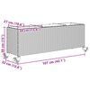 vidaXL Plantenbakken met wielen 2 st 107x32x38 cm poly rattan bruin