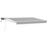 vidaXL Handbediende luifel met LED's Antraciet en Wit 2,5 x 2 m