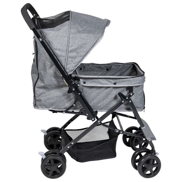 Animal Boulevard Huisdierenbuggy Travel S 77x52x95 cm grijs