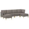 vidaXL Woonkamer Meubelset met kussen met opslag 6 pcs Taupe Stof