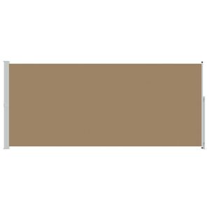 vidaXL Uittrekbaar Zijscherm 180 x 300 cm Polyester Rechthoekig Taupe