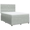 vidaXL Boxspring met matras fluweel lichtgrijs 140x190 cm