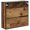 vidaXL Wandplank met plank Wandgemonteerd Oudhout 65 x 20 x 60 cm