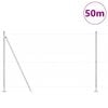 vidaXL Afrasteringspaal Zilver 50 x 1,6 m (50 mm gaas) Staal