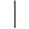 vidaXL Buitenzonne-douche Zwart 217 cm PVC en aluminium