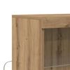 vidaXL LED Sideboard Bruin 60 x 37 x 100 cm Bewerkt hout