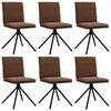 vidaXL Eetkamerstoelen 6 st kunstsu&egrave;de bruin