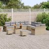 vidaXL Tuin Sofa Set met kussen met opslag 13 pcs Beige en Licht Grijs