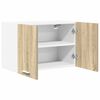 vidaXL Hangkast 2 pcs Sonoma Eik en Wit 60 x 31 x 40 cm Bewerkt hout