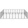 vidaXL Hondenkennel 32 panelen 50 x 100 cm gepoedercoat staal zwart