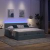 vidaXL Ottoman bed met matrassen en LED's 160x200cm fluweel