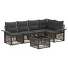 vidaXL Tuinbankenset 6 pcs Grijs poly rattan