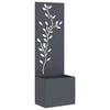 vidaXL Tuin Privacy Screen Bloemen Antraciet 50 x 32 x 150 cm