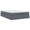 vidaXL Ottoman bed met matras 140x200cm fluweel donkergrijs