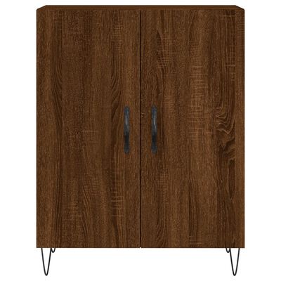 vidaXL Hoge kast 69,5x34x180 cm bewerkt hout bruin eikenkleur