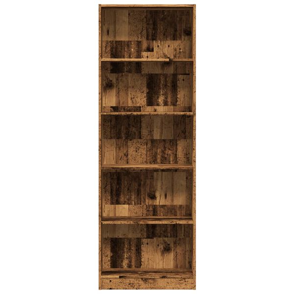 vidaXL Boekenkast 60x24x176 cm bewerkt hout oud houtkleurig