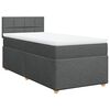 vidaXL Boxspring met matras stof donkergrijs 100x200 cm