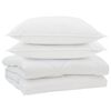 vidaXL Dekbed met kussen 3 st Wit Microfibre