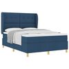 vidaXL Boxspringbed met Matras Donkergrijs 90x190 cm Blauw Stof