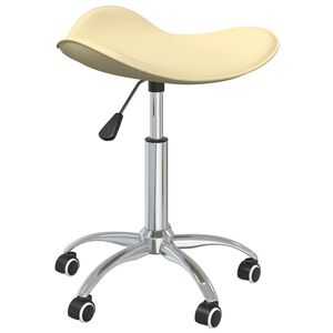 vidaXL Salonkruk kunstleer cr&egrave;mekleurig