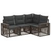 vidaXL Tuinbankenset 4 st Grijs en Donkergrijs poly rattan