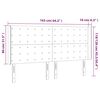 vidaXL Hoofdbord LED 163x16x118/128 cm stof donkerbruin