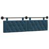 vidaXL Hangend hoofdbord Blauw Fluweel