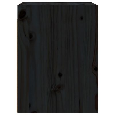 vidaXL Wandkast 30x30x40 cm massief grenenhout zwart