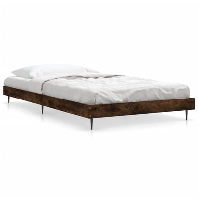 vidaXL Bedframe zonder matras hout gerookt eikenkleurig 90x200 cm