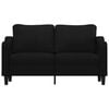 vidaXL Tweezitsbank 140 cm stof zwart