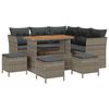 vidaXL Tuin Sofa Set 9 st 5-Aantal zitplaatsen Grijs poly rattan