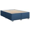 vidaXL Boxspring met matras stof blauw 140x190 cm