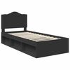 vidaXL Bedframe met hoofdeinde Zwart 90 x 190 cm Massief grenenhout