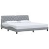 vidaXL Bedframe zonder matras stof lichtgrijs 200x200 cm